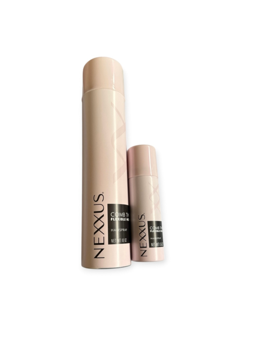 Nexxus Comb Thru Flexible Hold Hairspray Set Full size and travel mini